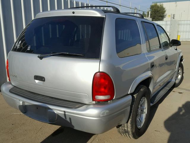 1B4HR28N81F623057 - 2001 DODGE DURANGO SILVER photo 4