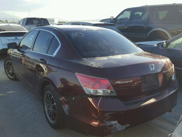 1HGCP26348A149041 - 2008 HONDA ACCORD LX MAROON photo 3