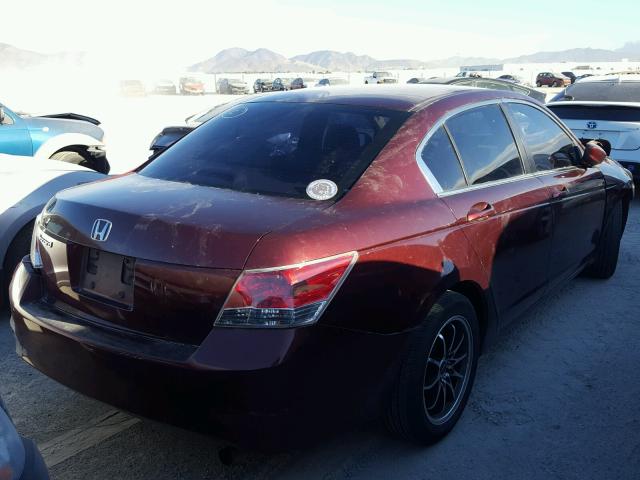 1HGCP26348A149041 - 2008 HONDA ACCORD LX MAROON photo 4