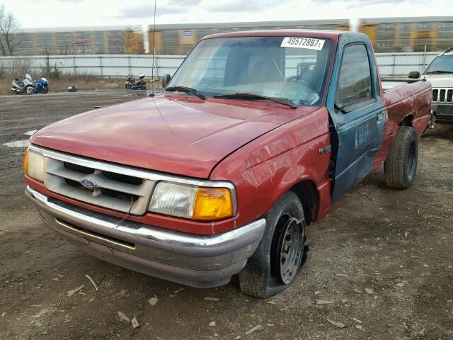 1FTCR10A5VUC47662 - 1997 FORD RANGER RED photo 2