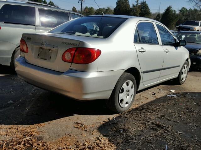 1NXBR32E74Z298212 - 2004 TOYOTA COROLLA CE SILVER photo 4