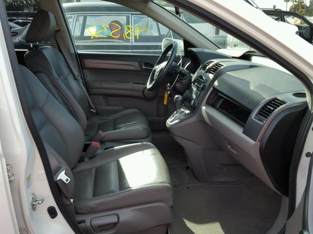 JHLRE38778C015989 - 2008 HONDA CR-V EXL WHITE photo 5