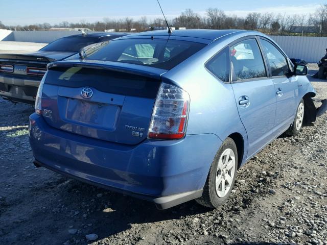 JTDKB20U977601393 - 2007 TOYOTA PRIUS BLUE photo 4