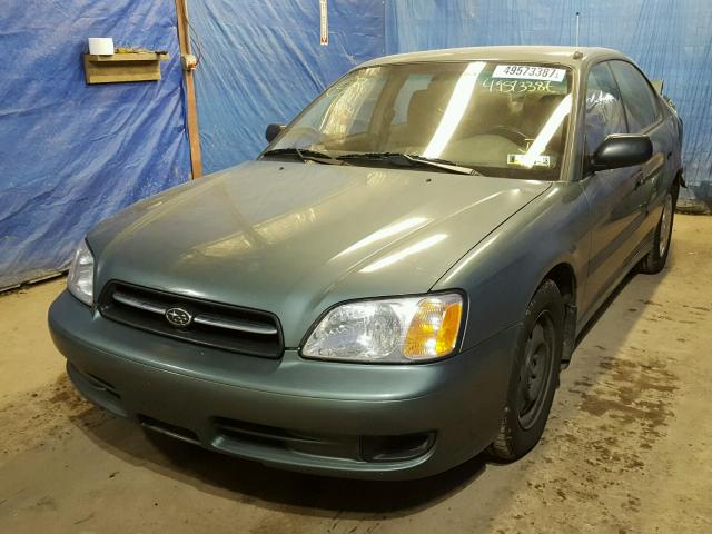 4S3BE635917206284 - 2001 SUBARU LEGACY L GREEN photo 2