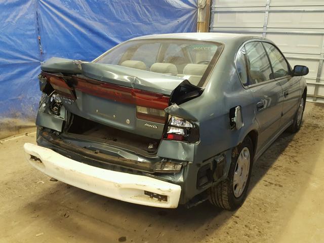 4S3BE635917206284 - 2001 SUBARU LEGACY L GREEN photo 4