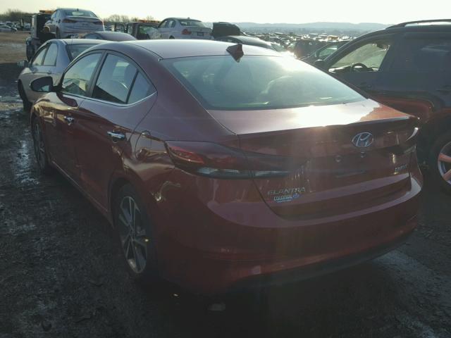 5NPD84LF3HH067742 - 2017 HYUNDAI ELANTRA SE RED photo 3