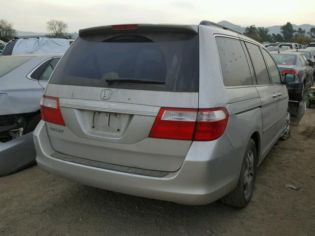 5FNRL384X6B407129 - 2006 HONDA ODYSSEY EX SILVER photo 4