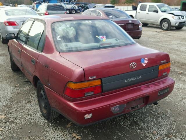 2T1AE09B1SC103009 - 1995 TOYOTA COROLLA LE RED photo 3