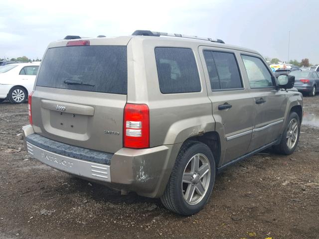 1J8FT48W88D522244 - 2008 JEEP PATRIOT LI BEIGE photo 4