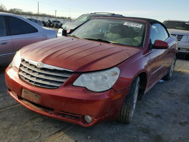 1C3LC55R68N642458 - 2008 CHRYSLER SEBRING TO BURGUNDY photo 2