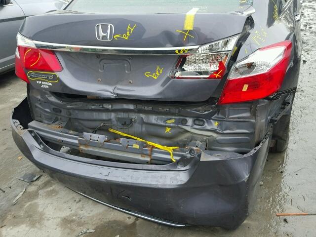 1HGCR2F72DA012736 - 2013 HONDA ACCORD EX GRAY photo 9