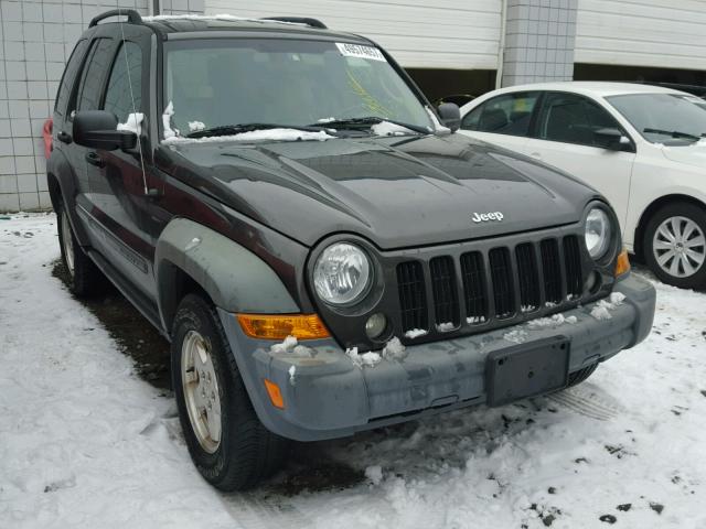 1J4GL48K45W574859 - 2005 JEEP LIBERTY SP GREEN photo 1