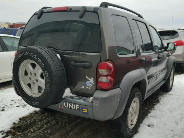 1J4GL48K45W574859 - 2005 JEEP LIBERTY SP GREEN photo 4