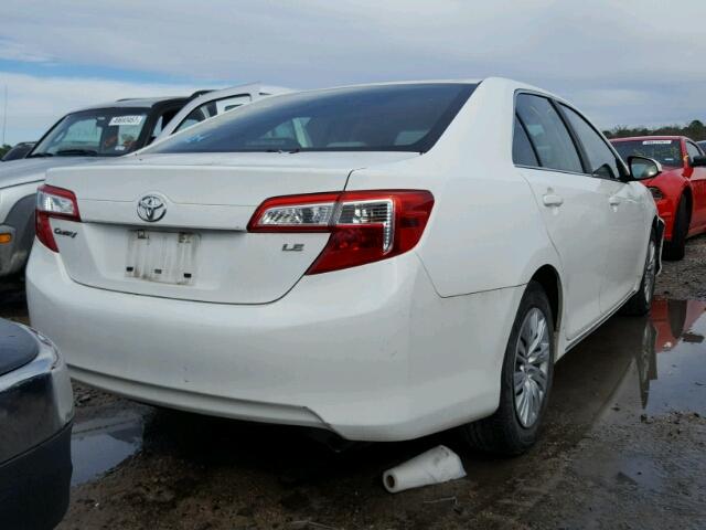 4T4BF1FK3CR261935 - 2012 TOYOTA CAMRY BASE WHITE photo 4