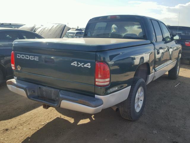 1B7HG48ZX2S621455 - 2002 DODGE DAKOTA QUA GREEN photo 4