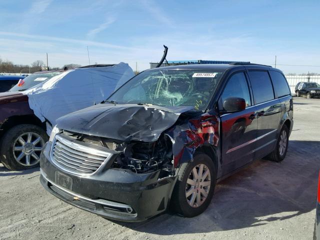 2C4RC1BG2ER123956 - 2014 CHRYSLER TOWN & COU BLACK photo 2