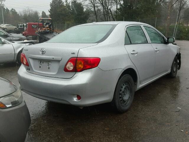 1NXBU4EE4AZ321652 - 2010 TOYOTA COROLLA BA SILVER photo 4