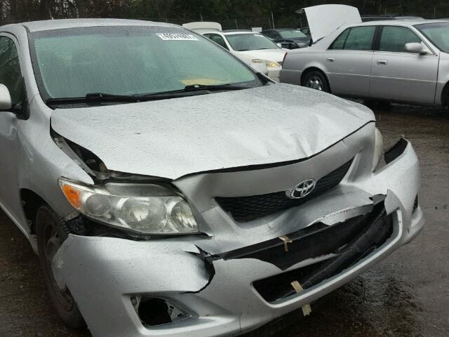 1NXBU4EE4AZ321652 - 2010 TOYOTA COROLLA BA SILVER photo 9