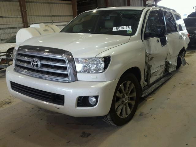 5TDYY5G11CS041486 - 2012 TOYOTA SEQUOIA PL WHITE photo 2