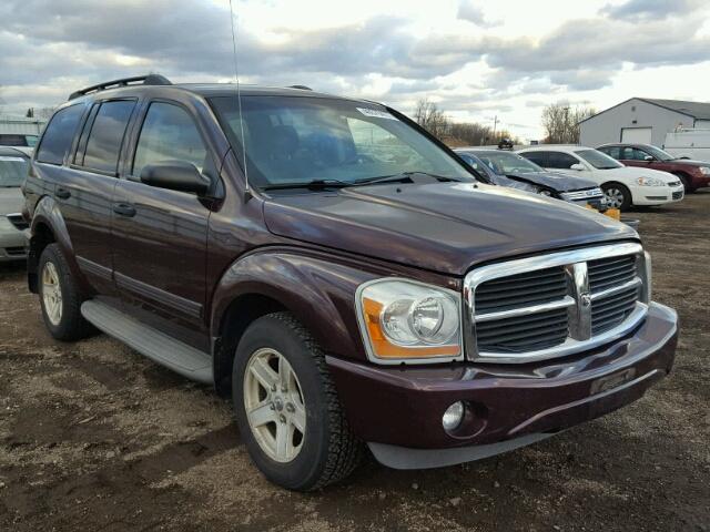 1D4HB48N44F203726 - 2004 DODGE DURANGO SL MAROON photo 1