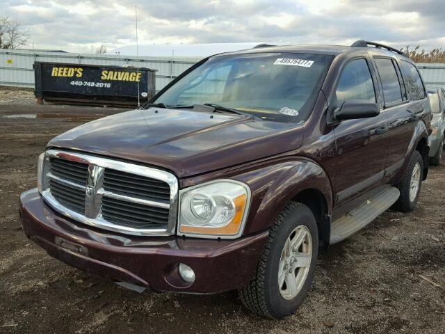 1D4HB48N44F203726 - 2004 DODGE DURANGO SL MAROON photo 2