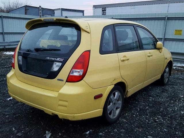 JS2RD41H235200026 - 2003 SUZUKI AERIO SX YELLOW photo 4