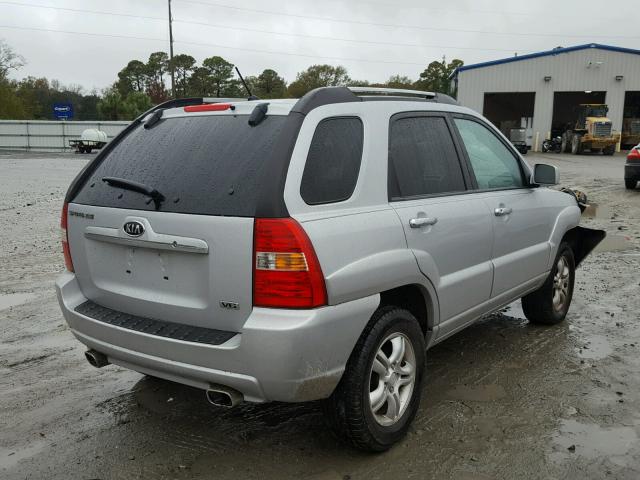 KNDJF723877347368 - 2007 KIA SPORTAGE E SILVER photo 4