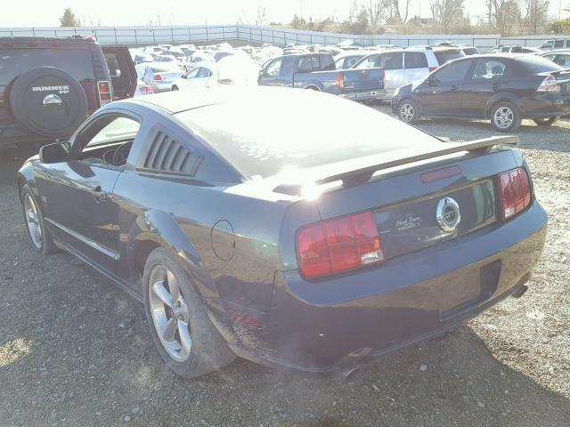 1ZVHT82H375352995 - 2007 FORD MUSTANG GT BLACK photo 3