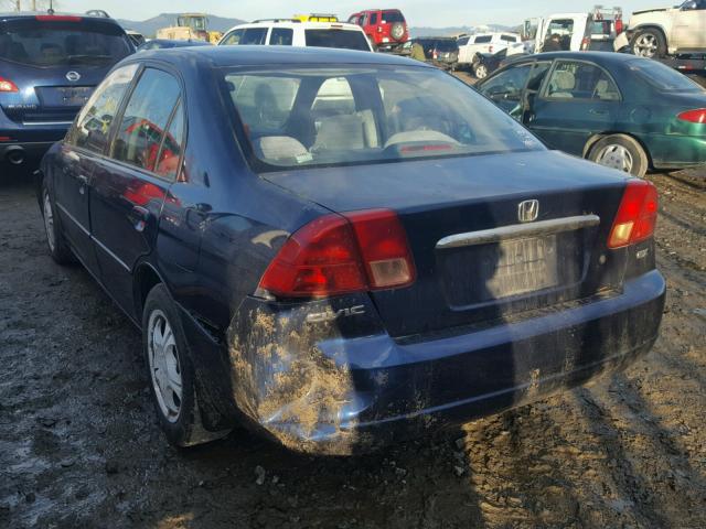 2HGES25761H610288 - 2001 HONDA CIVIC EX BLUE photo 3