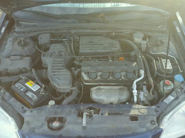 2HGES25761H610288 - 2001 HONDA CIVIC EX BLUE photo 7