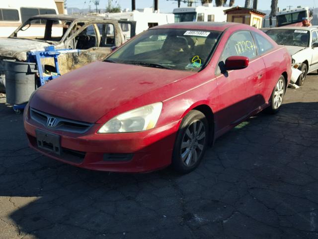 1HGCM82616A007691 - 2006 HONDA ACCORD EX RED photo 2