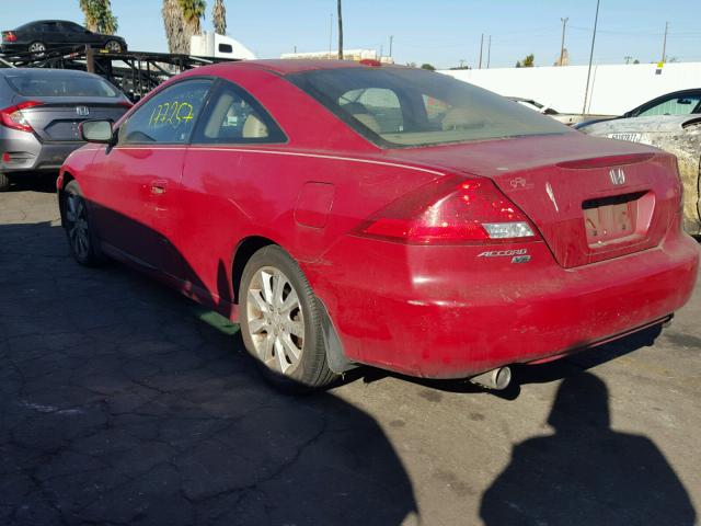 1HGCM82616A007691 - 2006 HONDA ACCORD EX RED photo 3