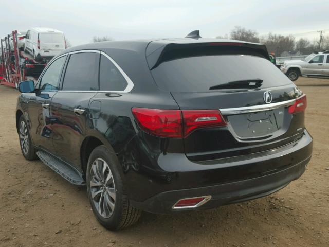 5FRYD4H4XGB062618 - 2016 ACURA MDX TECHNO BLACK photo 3