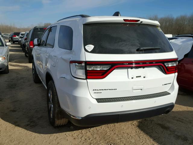 1C4RDJDGXGC331119 - 2016 DODGE DURANGO LI WHITE photo 3