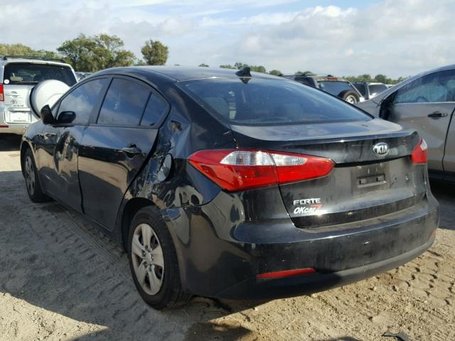 KNAFK4A62E5211271 - 2014 KIA FORTE LX BLACK photo 3