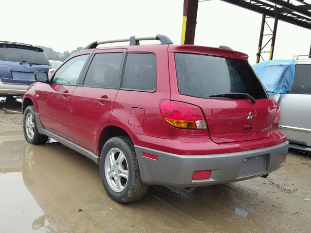 JA4LX31G53U027370 - 2003 MITSUBISHI OUTLANDER RED photo 3