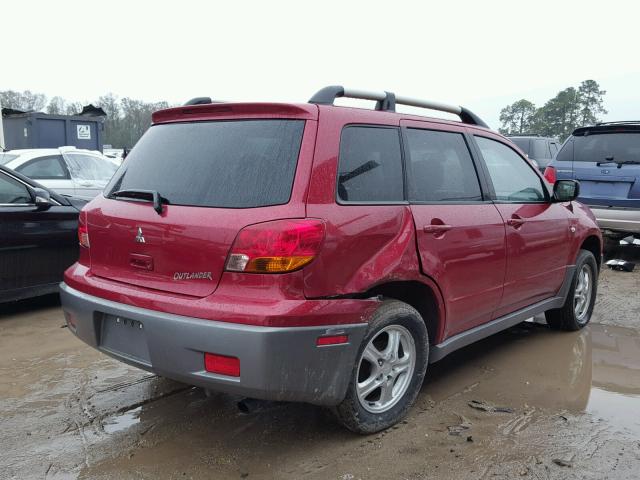 JA4LX31G53U027370 - 2003 MITSUBISHI OUTLANDER RED photo 4