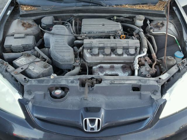 2HGES165X5H500972 - 2005 HONDA CIVIC LX BLACK photo 7