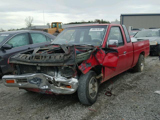 1N6SD16S1VC352809 - 1997 NISSAN TRUCK KING RED photo 2