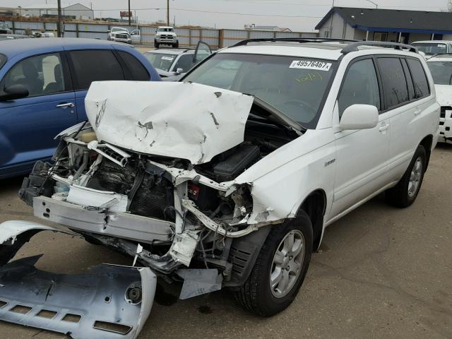 JTEHF21A810017985 - 2001 TOYOTA HIGHLANDER WHITE photo 2