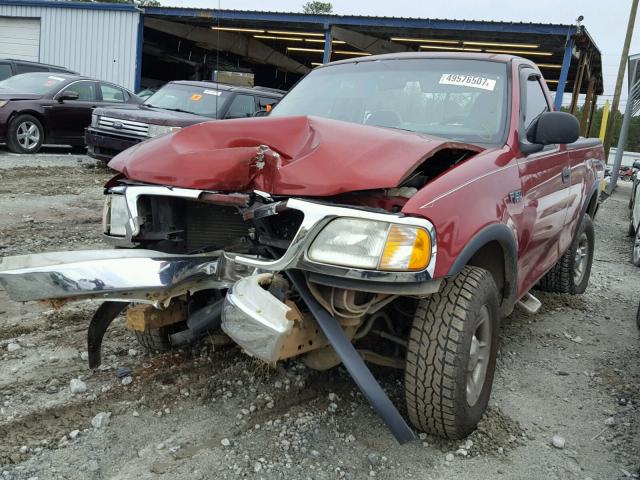 1FTRF18242NA40928 - 2002 FORD F150 MAROON photo 2