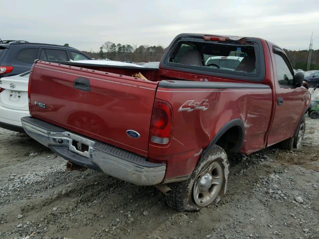 1FTRF18242NA40928 - 2002 FORD F150 MAROON photo 4