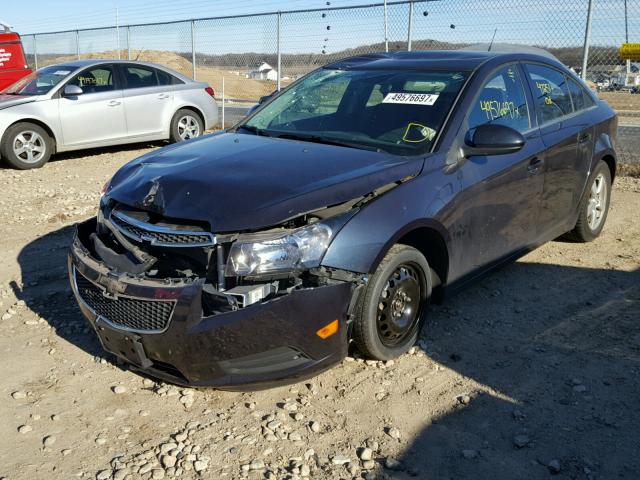 1G1PC5SB2E7186648 - 2014 CHEVROLET CRUZE LT BLACK photo 2