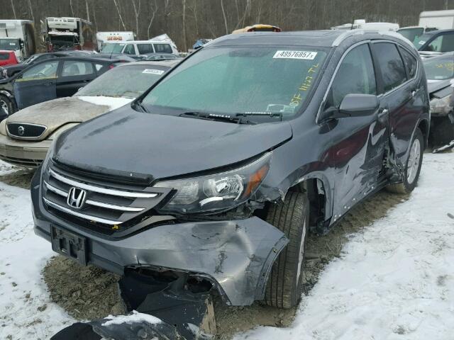 2HKRM4H78DH666066 - 2013 HONDA CR-V EXL BLACK photo 2