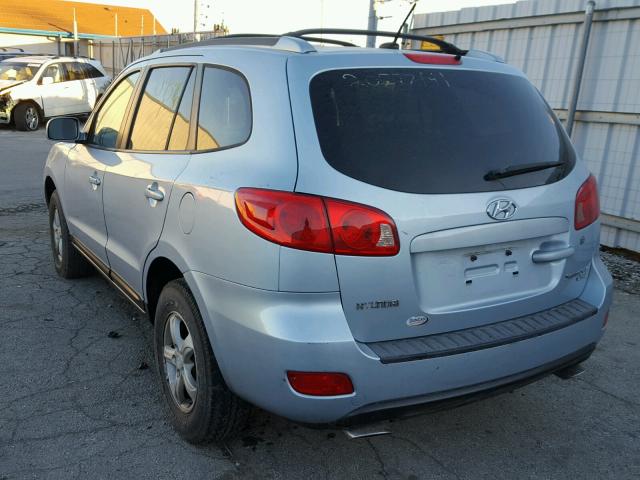 5NMSG73D27H048685 - 2007 HYUNDAI SANTA FE G BLUE photo 3