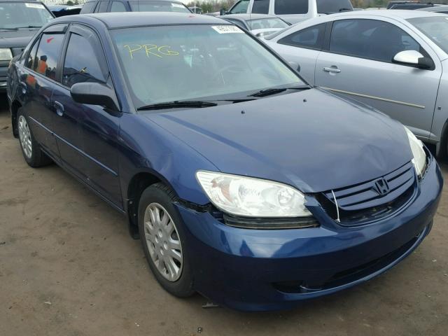 2HGES16595H502342 - 2005 HONDA CIVIC LX BLUE photo 1