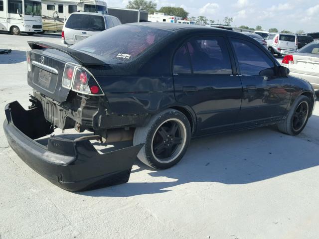 1HGES15251L075925 - 2001 HONDA CIVIC DX BLACK photo 4