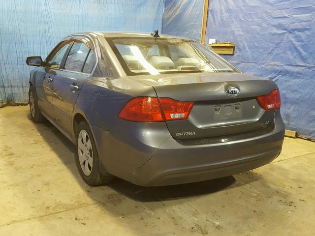 KNAGE228895301336 - 2009 KIA OPTIMA LX GRAY photo 3