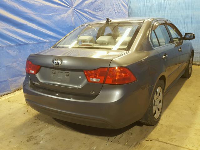 KNAGE228895301336 - 2009 KIA OPTIMA LX GRAY photo 4