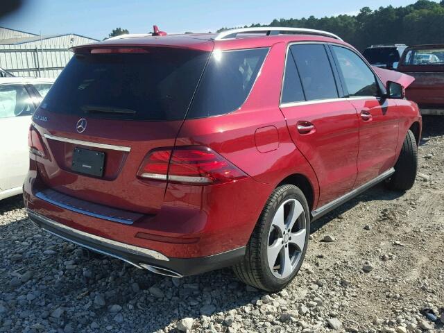 4JGDA5JB6GA778315 - 2016 MERCEDES-BENZ GLE 350 RED photo 4